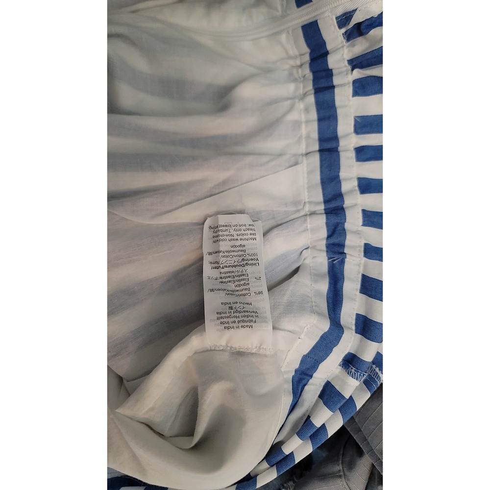 J.Crew Striped‎ Halter Jumpsuit Blue White Tie Neck Wide Leg Size 8 - Picture 9 of 9